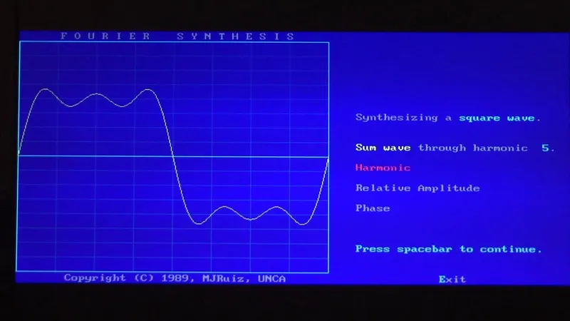 Fourier Synthesis (1989 Software)